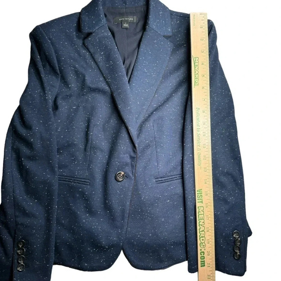Ann Taylor size 6 Navy Speckled Blazer - Picture 6 of 10